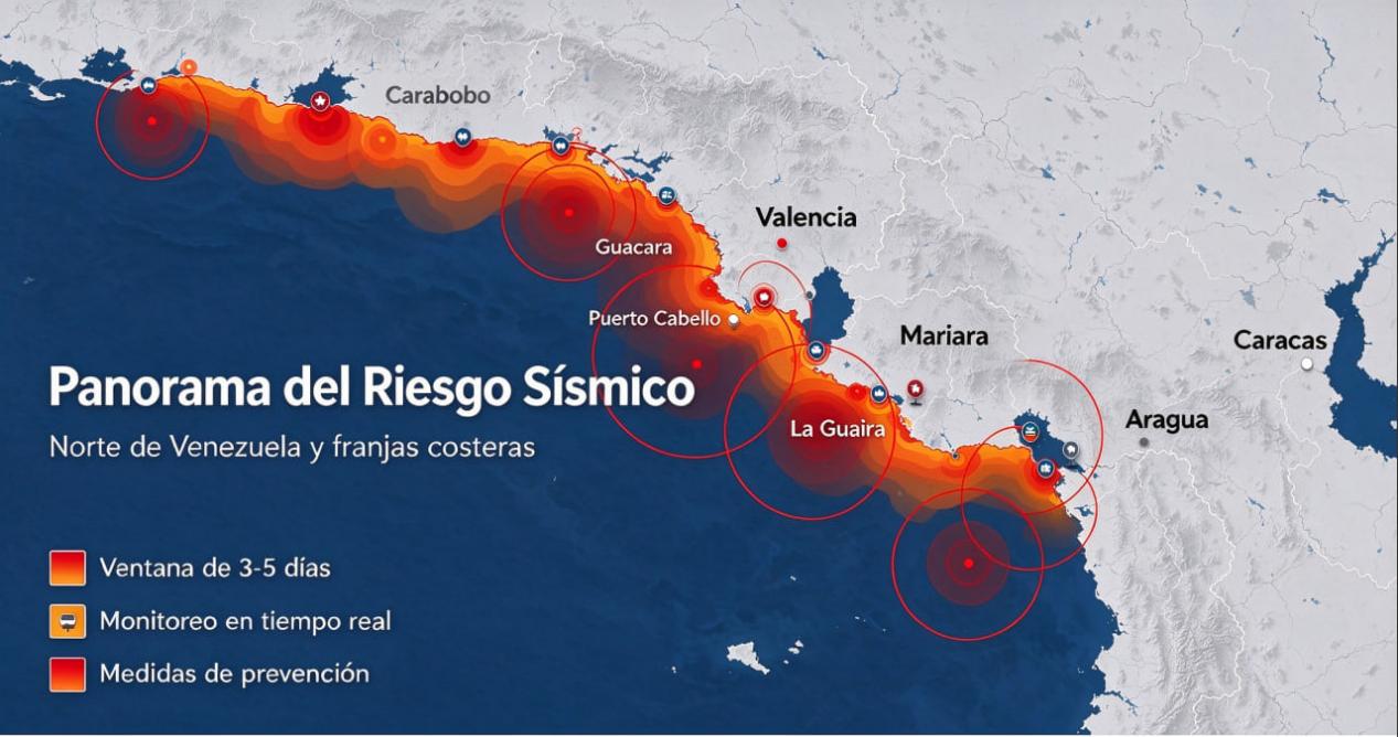 Simulación de sacudida para los escenarios 6,8 y 7,1 Mw publicada en el comunicado